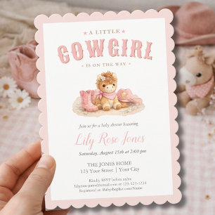A Little Cowirgl Is On The Way Baby Shower  Invitation