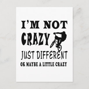A Little Crazy for Mountain Biking Postcard