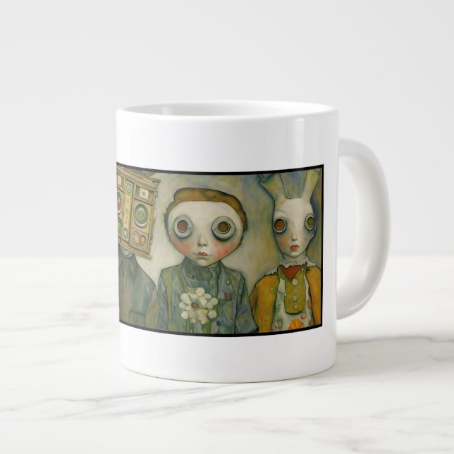 A little Crazy Large Coffee Mug (Front Right)