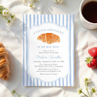 A Little Croissant Is on His Way Boy Baby Shower
