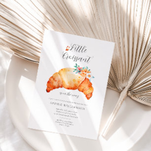 A Little Croissant Is On The Way Baby Shower Invitation