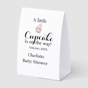 A little cupcake is on its way baby shower name da