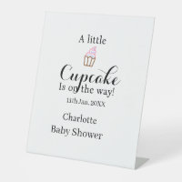 A little cupcake is on its way baby shower name da