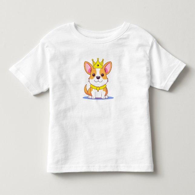A little cute Corgi Toddler T-Shirt (Front)