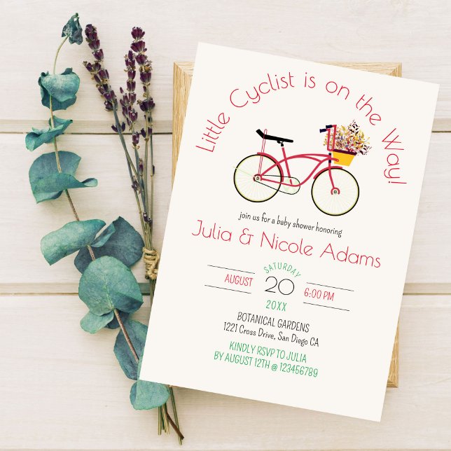 A Little Cute Cyclist Safari Adventure Baby Shower Invitation (Creator Uploaded)