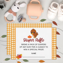 A Little Cute Turkey Baby Shower Diaper Raffle