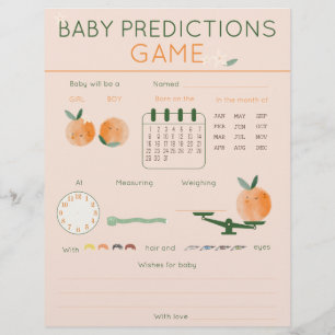 A Little Cutie Baby Predictions Guessing Game