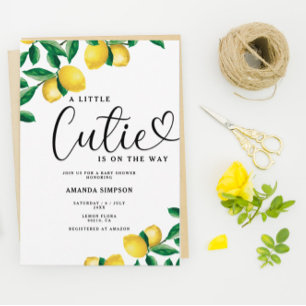 A Little Cutie  baby shower Invitation