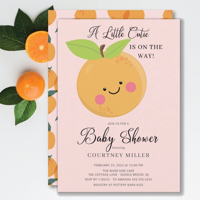 A Little Cutie Baby Shower Invitation (Creator Uploaded)