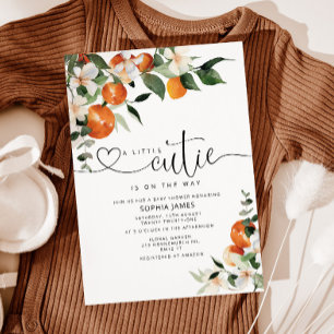 A Little Cutie  baby shower invitation