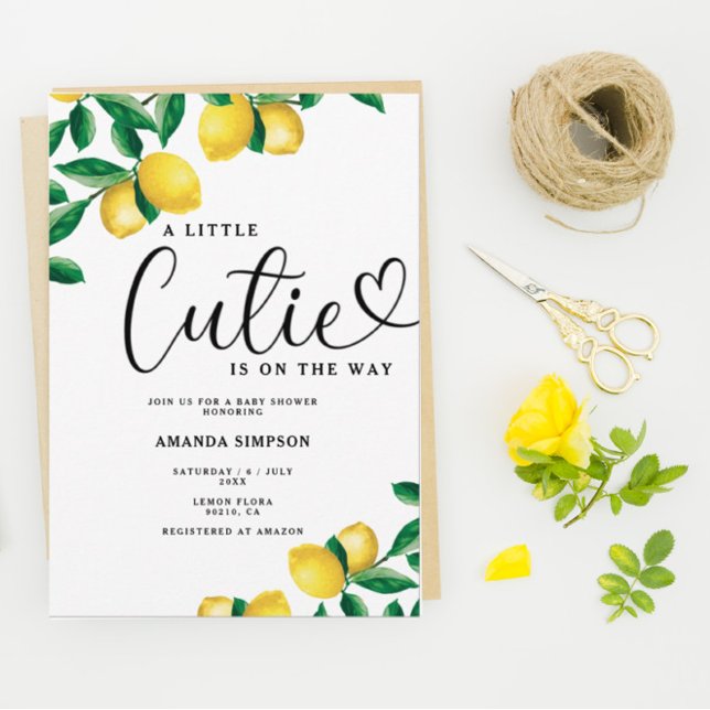 A Little Cutie  baby shower Invitation (Creator Uploaded)
