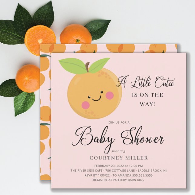 A Little Cutie Baby Shower Invitation (Creator Uploaded)