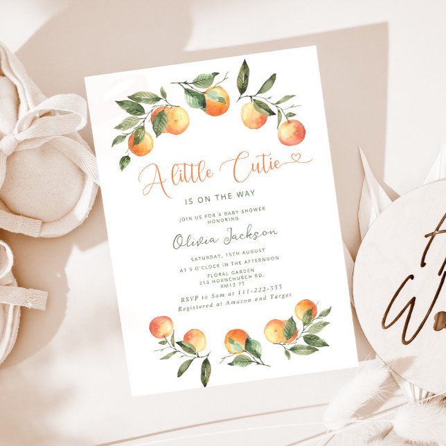 A Little Cutie baby shower invitation (Creator Uploaded)