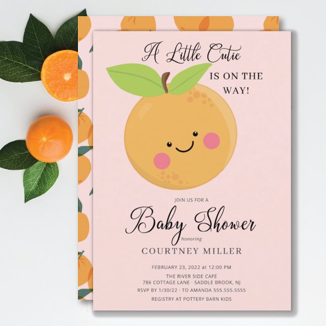 A Little Cutie Baby Shower Invitation (Creator Uploaded)