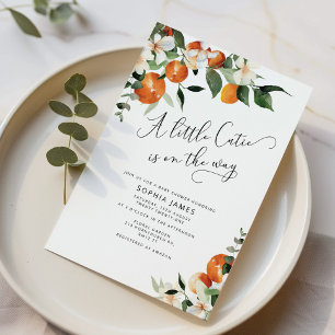 A Little Cutie  baby shower invitation