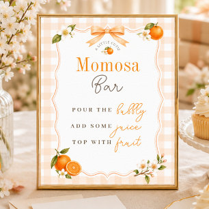 A Little Cutie Baby Shower Momosa Bar Party Sign