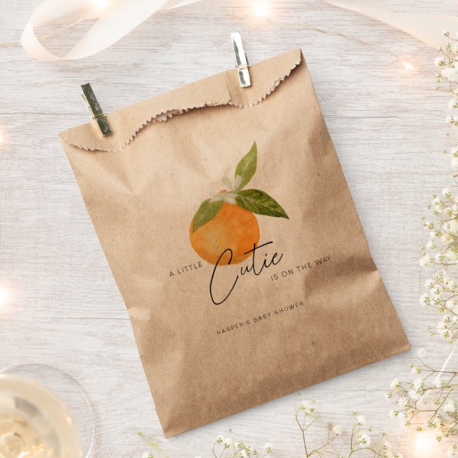 A little Cutie Baby Shower Oranges  Favour Bag (Clipped)