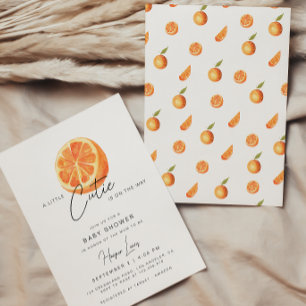 A little Cutie Baby Shower Oranges Invitation
