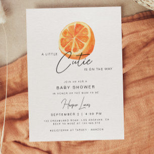 A little Cutie Baby Shower Oranges Invitation