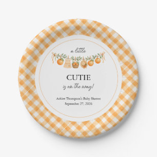 A Little Cutie Baby Shower Paper Plate