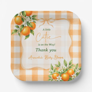 A Little Cutie Baby Shower  Paper Plate