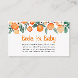A Little Cutie Botanical Oranges Books for Baby Enclosure Card