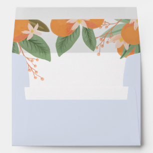 A Little Cutie Citrus Blue Baby Shower Envelope
