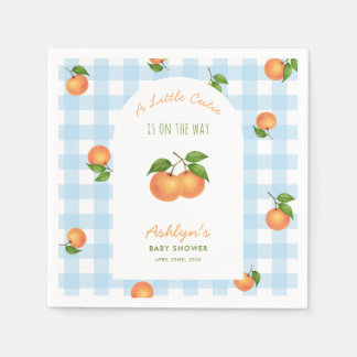 A Little Cutie Citrus Blue Baby Shower Napkins