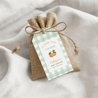 A Little Cutie Citrus Green Baby Shower Gift Tag