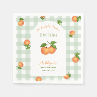 A Little Cutie Citrus Green Baby Shower Napkins