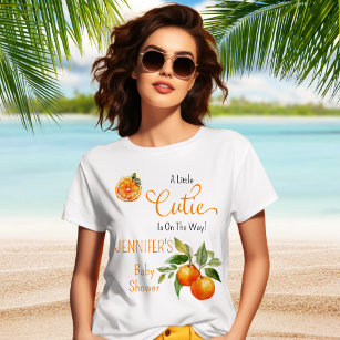 A Little Cutie Citrus Watercolor Baby Shower T-Shirt
