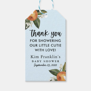A Little Cutie Clementine BABY SHOWER Favour Gift Tags
