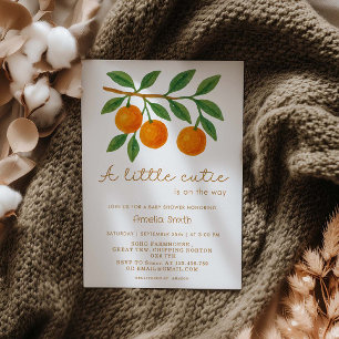 A Little Cutie Clementine Baby Shower  Invitation