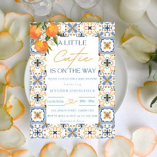 A Little Cutie is On The Way Baby Shower Invitation