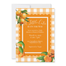 A Little Cutie Is on the Way Baby Shower Invite