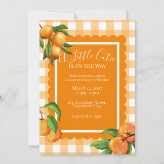A Little Cutie Is on the Way Baby Shower Invite