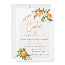 A Little Cutie is on the Way Baby Shower Invite