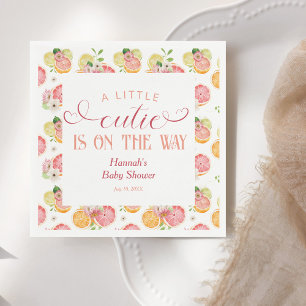 A Little Cutie is on the Way Baby Shower Napkin