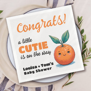 A Little Cutie is on the Way Baby Shower Napkin