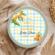 A Little Cutie is on the Way Blue Baby Shower