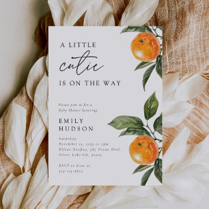 A Little Cutie Is On The Way Citrus Baby Shower Invitation
