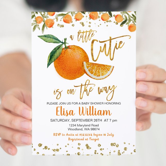 A little cutie is on the way invitation (Creator Uploaded)