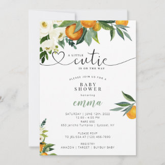 A Little Cutie Is On The Way Invitation