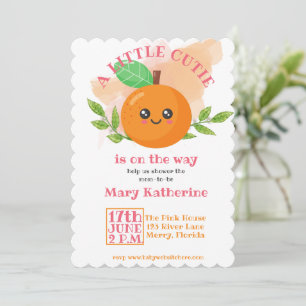 A Little Cutie Is on the Way Invitation
