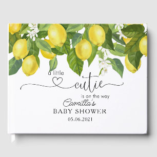 A Little Cutie Is On The Way Lemon Baby Shower Guest Book