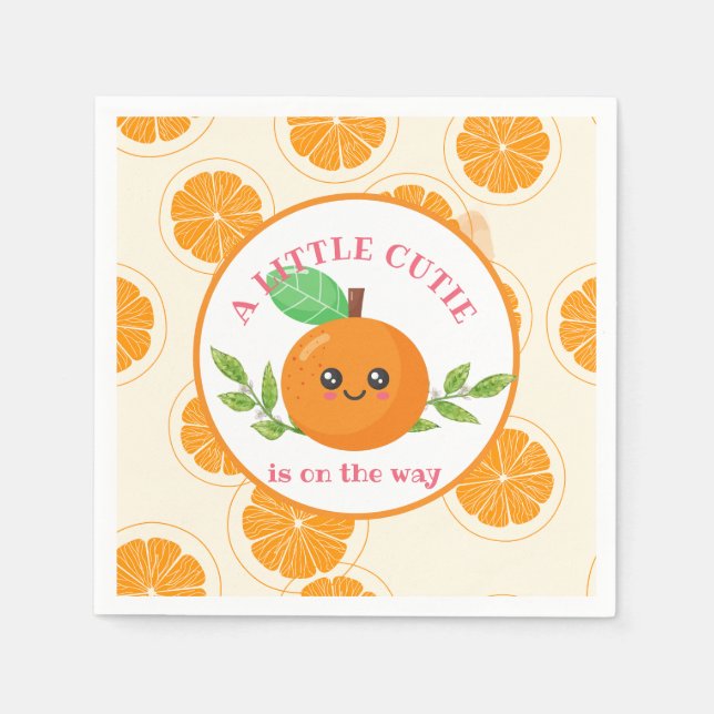 A Little Cutie Is on the Way Napkin (Front)