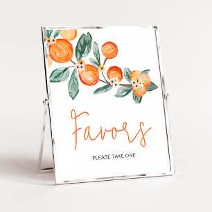A Little Cutie is on the Way Orange Favours Poster