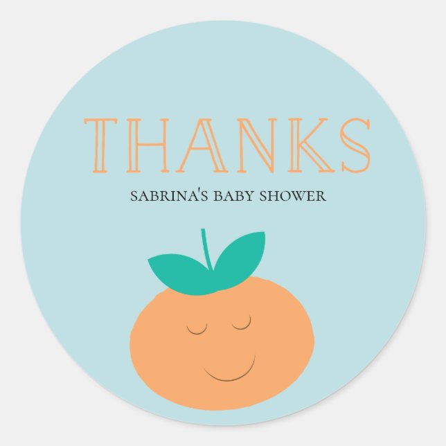 A little cutie is on the way thanks stickers (Front)