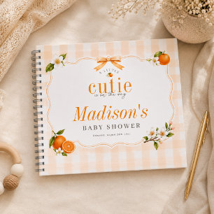 A Little Cutie On The Way Preppy Baby Shower Notebook