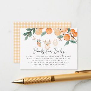 A Little Cutie Orange Citrus Books For Baby Enclosure Card